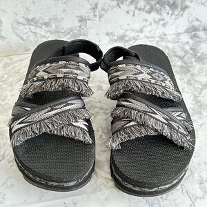 Teva FLATFORM CERES Womens Size 9 Platform Sandals 1106851  Black New‎